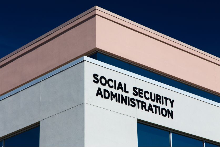 the image shows a social security administration building.